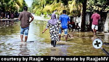 courtesy Raajje - Island flooded due to rain showers