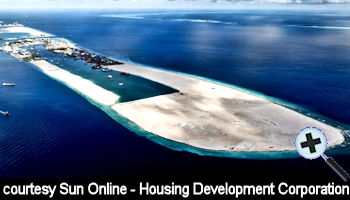 courtesy Sun Online - Thilafushi island with new land