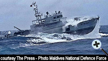 courtesy The Press - The MNDF warns all seafarers in the Maldives of stormy bad weather
